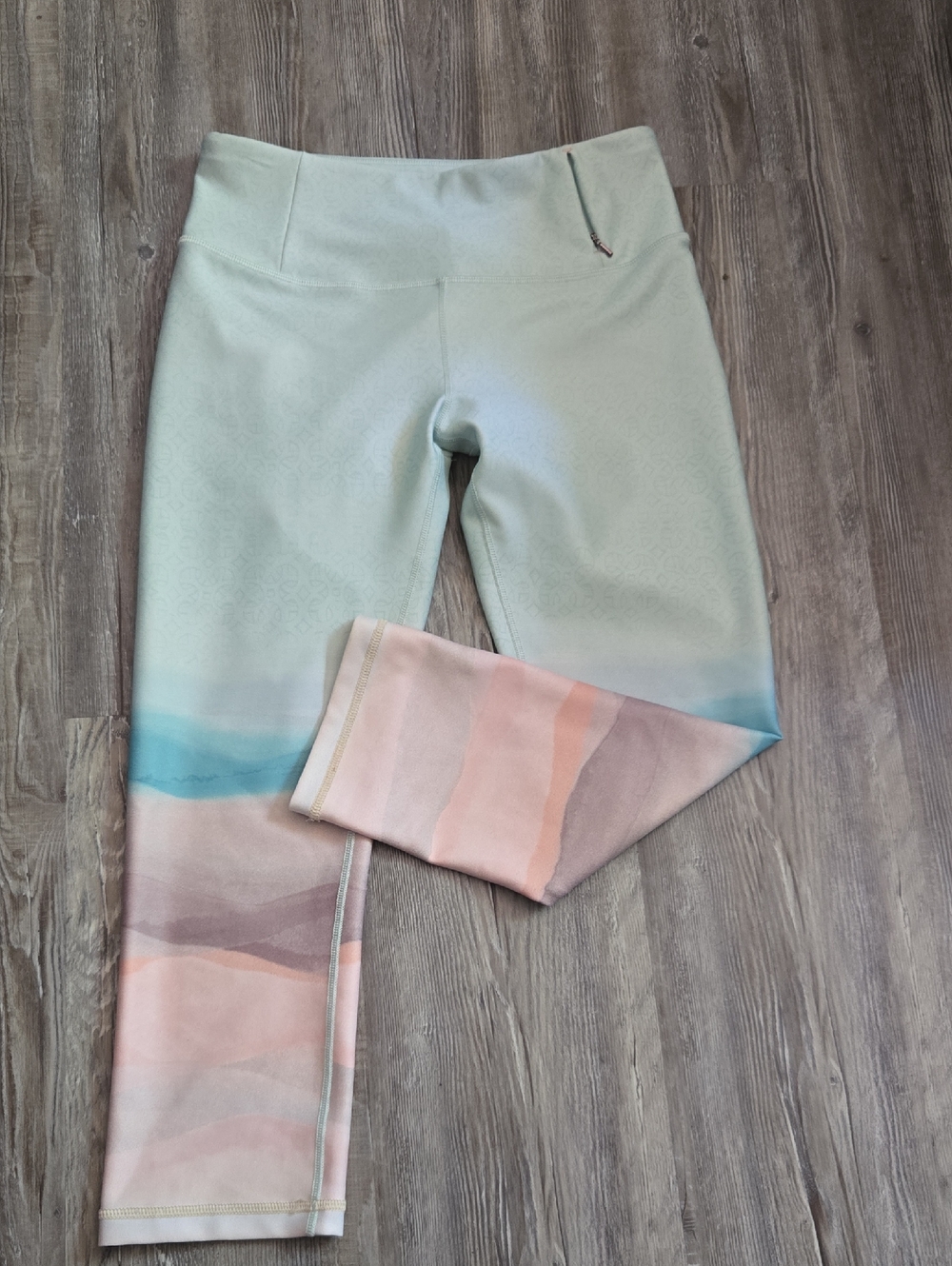 CALIA by Carrie Underwood Mint Green Leggings with Pastel Ombre Detail